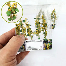 Load image into Gallery viewer, 5 pcs Miniature Flower Cluster Plant Leaves Model Train Railway Layout Accessories DIY Landscape Dollhouse Terrarium Diorama Craft Supplies