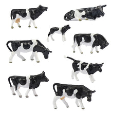 Load image into Gallery viewer, 32 pcs Miniature Dairy Cow Farm Animal 1:87 Figure HO Scale Models Toys Landscape Garden Scenery Layout Scene Accessories Diorama Supplies