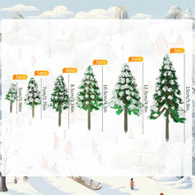 Load image into Gallery viewer, 19 pcs Mixed Miniature Snowy Pine Tree Model Train Railway Scene Accessories Forest Landscape Terrarium Christmas Diorama Craft Supplies