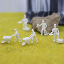 Load image into Gallery viewer, 25pcs HO Scale 1:87 Unpainted Miniature Worker People Figures for Model Railway, Diorama, Architecture, and Landscape Scene Crafts