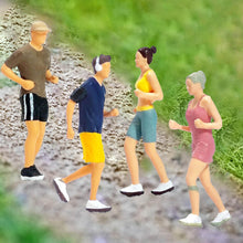 Load image into Gallery viewer, 4 pcs Miniature Running Sports People Figure 1:64 Models Landscape Building Scenery Layout Scene Accessories Diorama Supplies