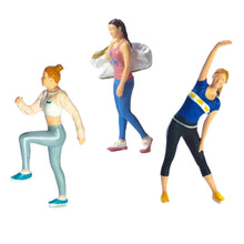 Load image into Gallery viewer, Miniature Fitness Woman People Figure 1:64 Models S Scale Landscape Building Scenery Layout Scene Accessories Diorama Supplies
