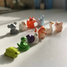 Load image into Gallery viewer, 10pcs Mixed Forest Farm Animal Miniature Figurines for Fairy Garden, Terrarium, Dollhouse, Bonsai, DIY Crafts & Moss Decoration Supplies