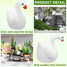 Load image into Gallery viewer, 50pcs Mini Resin Goose Figurines, Tiny Swan Miniatures for Fairy Garden, Dollhouse, Cake, Aquarium, Micro Landscape, DIY Craft Décor