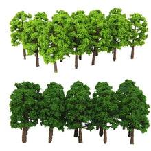 Load image into Gallery viewer, 160 pcs Miniature Tree Models 1:250 Z Scale Train Railway Accessories Forest Fairy Garden Landscape Terrarium Diorama Craft Supplies