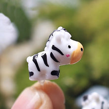 Load image into Gallery viewer, 20pcs Miniature Resin Zebra Figurines for Fairy Garden DIY, Landscape Accessories, Terrarium Craft Supplies
