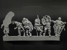 Load image into Gallery viewer, WWII German Soldiers Falling 6 People Miniature Unpainted Resin Figure 1/72 Scale Unassembled Model