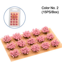 Load image into Gallery viewer, 15 pcs Miniature Flower Cluster Grass Models DIY Sand Table Dollhouse Accessories Fairy Garden Landscape Terrarium Diorama Craft Supplies