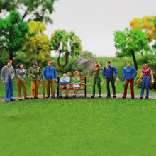 Load image into Gallery viewer, 50pcs Miniature People Figures 1:50 Scale for Model Train Scenery Architecture Diorama