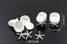 Load image into Gallery viewer, Miniature Office Chair Models 1:30 Scale Unpainted Plastic Parts for Diorama Dollhouse Craft Supplies (5pcs)