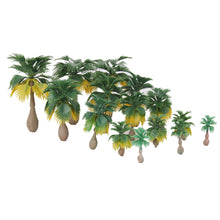 Load image into Gallery viewer, 15 pcs Miniature Palm Tree 1:100-300 Models N Z Scale Railway Accessories Forest Fairy Garden Landscape Terrarium Diorama Craft Supplies