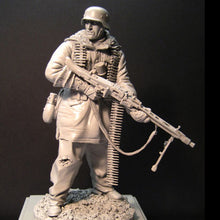 Load image into Gallery viewer, WWII German Soldier MG42 gunner 'Holding the line' Kharkov 1943 Unpainted Resin Figure 1/16 Scale Unassembled Model