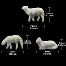 Load image into Gallery viewer, 100 pcs Miniature Sheep Farm Animal Unpainted Figures 1:160 Models N Scale Garden Landscape Scenery Layout Accessories Diorama Supplies