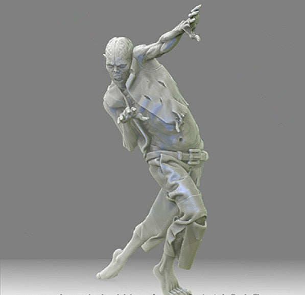 Biochemical Zombie Miniature Unpainted Resin Figure 1/35 Scale Unassem