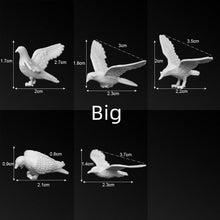 Load image into Gallery viewer, 10 pcs Miniature Pigeon Bird Animal Unpainted Models Dollhouse Fairy Garden Landscape Scenery Layout Accessories Diorama Supplies