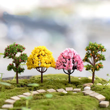 Load image into Gallery viewer, 7 pcs 7cm Mixed Miniature Flowering Tree Models N HO Scale Railway Layout Accessories DIY Landscape Dollhouse Terrarium Diorama Craft Supplies