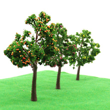 Load image into Gallery viewer, 5pcs Miniature Fruit Trees 11cm for Model Railway Scenery, Landscape Garden, Diorama, Sand Table