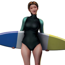 Load image into Gallery viewer, Cute Surfer Girl Unpainted Resin Figure 1/35 1/24 Scale Unassembled Model