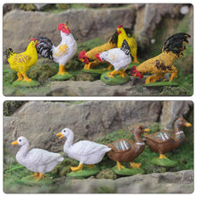 Load image into Gallery viewer, 15 pcs Miniature Chicken Chick Hen Duck Goose Farm Animal 1:43 Figure O Scale Models Garden Scenery Layout Accessories Diorama Supplies