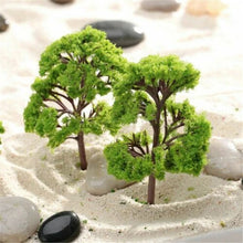 Load image into Gallery viewer, 20pcs Miniature Model Trees 4-9cm N/HO Scale – Green Plastic Scenery, Diorama Supplies