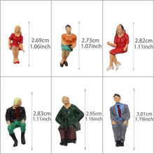 Load image into Gallery viewer, 32pcs Miniature 1:48 Scale Seated Figures for Model Railway Diorama Scenery Craft Supplies