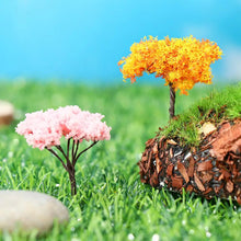 Load image into Gallery viewer, 5 pcs 4cm Miniature Flower Tree Model Train Railway Accessories Fairy Garden Landscape Terrarium Diorama Craft Supplies