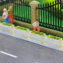Load image into Gallery viewer, 12pcs Miniature Rectangle Flowerbed Model for Train Layout, N HO OO O Scale Park Garden Border Diorama Landscape Scenery Craft Supplies