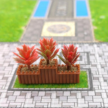 Load image into Gallery viewer, 2pcs Miniature Flower Bed Model 1/87 1/64 Scale for Diorama, Train Scene, Garden, Road Landscape, DIY Sand Table, Model Building Supplies