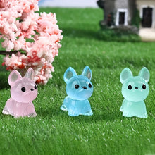 Load image into Gallery viewer, 50/100pcs Mini Luminous Dogs, Glow in the Dark French Bulldog Figurines, Fairy Garden Miniatures, DIY Craft, Resin Pet Decor