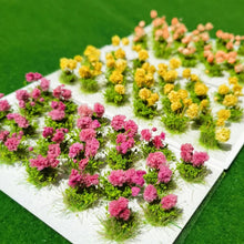 Load image into Gallery viewer, 20 pcs Miniature Red Flower Cluster Tufts Models DIY Train Railway Scenery Dollhouse Garden Landscape Terrarium Diorama Craft Supplies