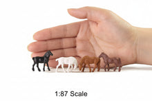 Load image into Gallery viewer, 40pcs Miniature Horses Farm Animal Figures HO Scale 1:87 for Model Railroad Scenery