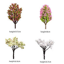 Load image into Gallery viewer, 4 pcs Multiple Style Miniature Tree Models Train Railway Accessories Forest Fairy Garden Landscape Terrarium Diorama Craft Supplies