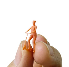 Load image into Gallery viewer, Miniature Scooter Girl People Unpainted Figure 1/87 1/64 Model Street Building Landscape Scenery Layout Accessories Diorama Supplies