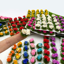 Load image into Gallery viewer, 20 pcs Miniature Blue Flower Cluster Tufts Models DIY Train Railway Scenery Dollhouse Garden Landscape Terrarium Diorama Craft Supplies