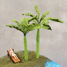 Load image into Gallery viewer, 5 pcs 5/6/7.5/9cm Miniature Banana Coconut Palm Tree Model Train Railway Layout DIY Landscape Dollhouse Terrarium Diorama Craft Supplies