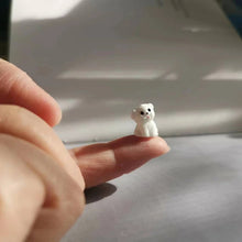 Load image into Gallery viewer, 10pcs Mini White Dog Figurines Cute Puppy Miniatures for Fairy Garden, Terrarium, Dollhouse, Bonsai, DIY Crafts & Home Decorations