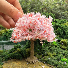 Load image into Gallery viewer, 10cm Cherry Blossom Tree Model 1:87 HO Scale Miniature for Model Train Layouts Dioramas DIY Sand Table Dollhouse Garden Landscape Decoration