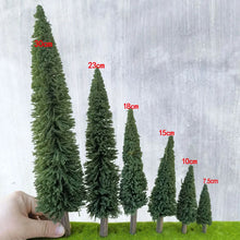 Load image into Gallery viewer, 18/23/30cm Miniature Spruce Tree Pine Model DIY Sand Table Train Railway Scenery Fairy Garden Landscape Terrarium Diorama Craft Supplies