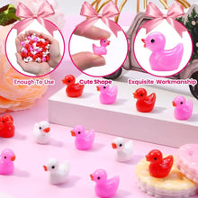 Load image into Gallery viewer, 50/100 pcs Miniature Resin Valentine's Day Little Duck Models DIY Scenery Dollhouse Landscape Fairy Garden Terrarium Diorama Craft Supplies