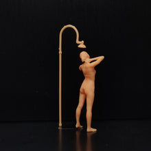 Load image into Gallery viewer, Bikini Girl Taking Shower Miniature Unpainted Figure 1/64 1/50 1/43 1/35 1/24 1/18 Scale Model Scene Layout Accessories Diorama Supplies