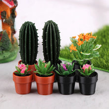 Load image into Gallery viewer, 5pcs Mini Dollhouse Potted Plants 1:12 Scale for Dollhouse Furniture, DIY Decoration, Christmas Gift, Fairy Garden, Diorama Accessories