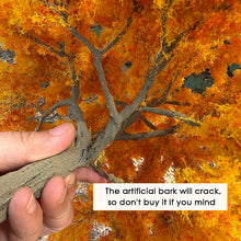 Load image into Gallery viewer, 28cm/ 40cm Yellow Orange Miniature Wire Tree Model G Scale for Dioramas, DIY Landscape, Dollhouse, Railway scenery, and Train Layouts