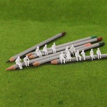 Load image into Gallery viewer, 100 pcs Miniature Seated Passenger Sitting People 1:87 Unpainted Figure HO Scale Model Railway Scenery Layout Accessories Diorama Supplies