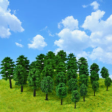 Load image into Gallery viewer, 10pcs Miniature Model Trees 7cm for Diorama Train Layout Landscape Scenery DIY Architectural Supplies