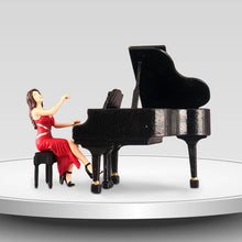 Load image into Gallery viewer, Miniature Pianist with Piano 1:64 Figure S Scale Model Landscape Building Scenery Layout Scene Accessories Diorama Supplies