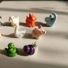 Load image into Gallery viewer, 10pcs Mixed Forest Farm Animal Miniature Figurines for Fairy Garden, Terrarium, Dollhouse, Bonsai, DIY Crafts & Moss Decoration Supplies