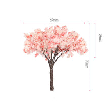 Load image into Gallery viewer, 5/10 pcs Miniature Sakura Cherry Blossom Wire Tree Model Railway Layout Accessories DIY Landscape Dollhouse Terrarium Diorama Craft Supplies