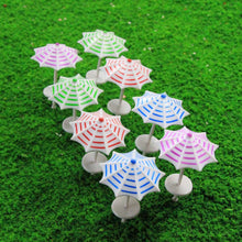 Load image into Gallery viewer, 16pcs Miniature Beach Umbrellas Model, Assorted Colors, 1:50–200 Scale, DIY Diorama Supplies
