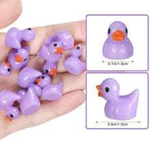 Load image into Gallery viewer, 20 pcs Miniature Purple Little Duck Figure Model DIY Scenery Dollhouse Landscape Fairy Garden Accessories Terrarium Diorama Craft Supplies