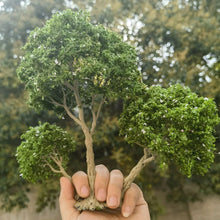 Load image into Gallery viewer, 10/15/18/23/28cm Miniature White Flowering Green Tree Model Train Railway Layout Dollhouse Garden Landscape Terrarium Diorama Craft Supplies